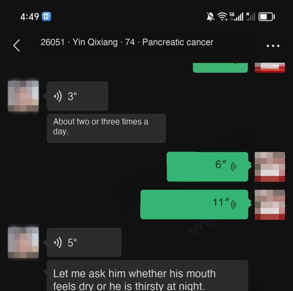Pancreatic cancer — English follow-up screenshot