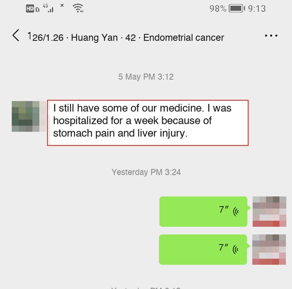 Endometrial cancer — English follow-up screenshot