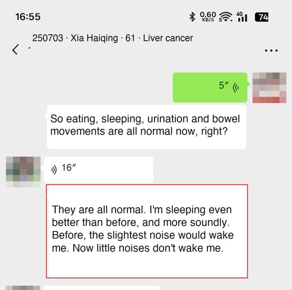 Liver cancer — English follow-up screenshot