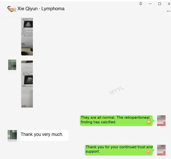 Lymphoma — English follow-up screenshot