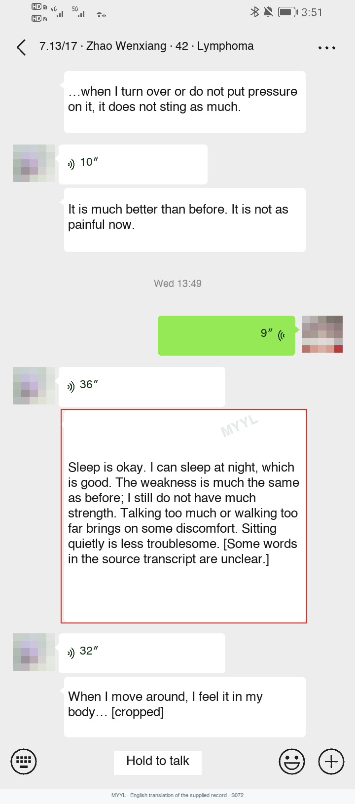 Lymphoma: Less pain when resting and opening the mouth. English source image 2, with original photographs and clinical records where present.