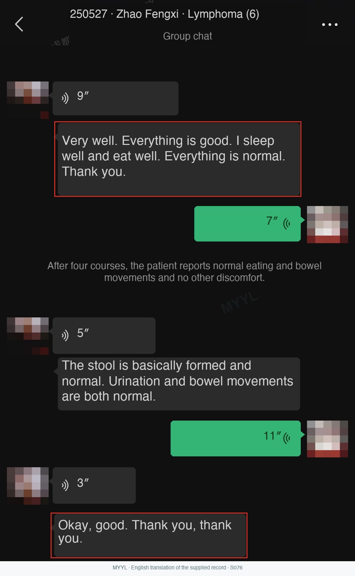 Lymphoma: A later update on everyday wellbeing. English source image 1, with original photographs and clinical records where present.