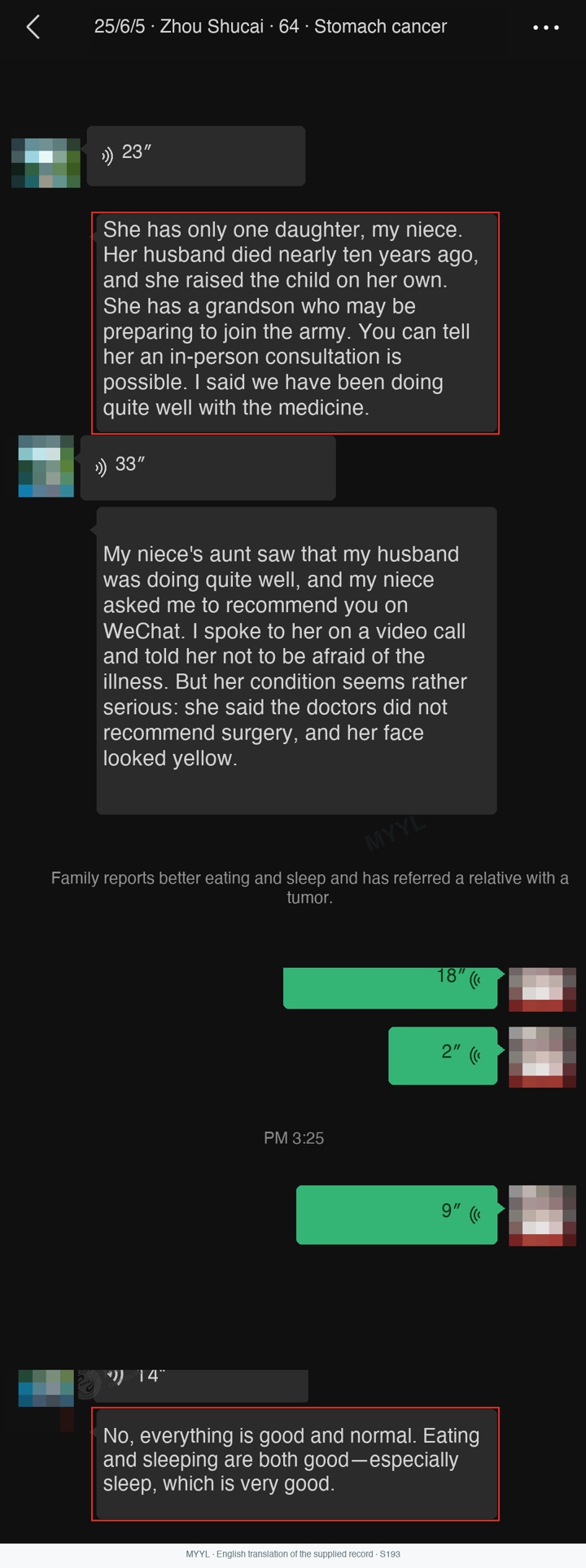 Stomach cancer: Eating and sleeping well on follow-up. English source image 1, with original photographs and clinical records where present.