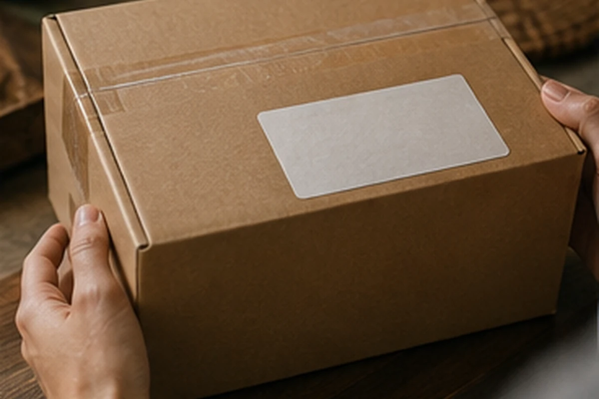 An international shipment box prepared for documented medicine delivery